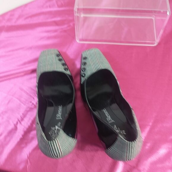 J Renee Womens SZ 8.5 M Shoes Pumps Black / Red Plaid. Condition is Pre-owned - Picture 6 of 9